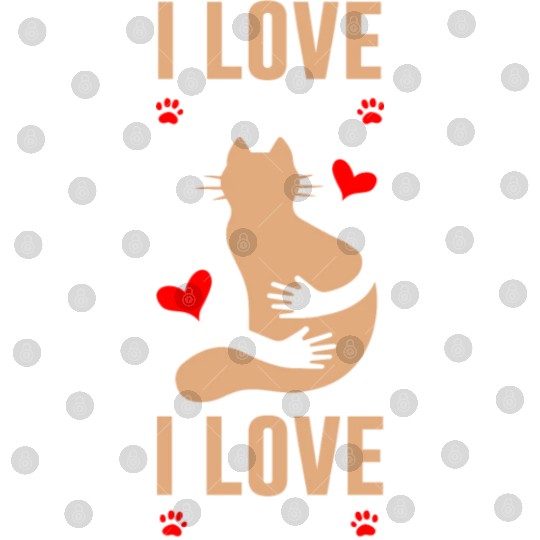 Cat I Love My Cat Digital Files