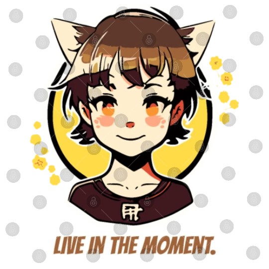 Live in the Moment: Manga Anime Girl Digital Files