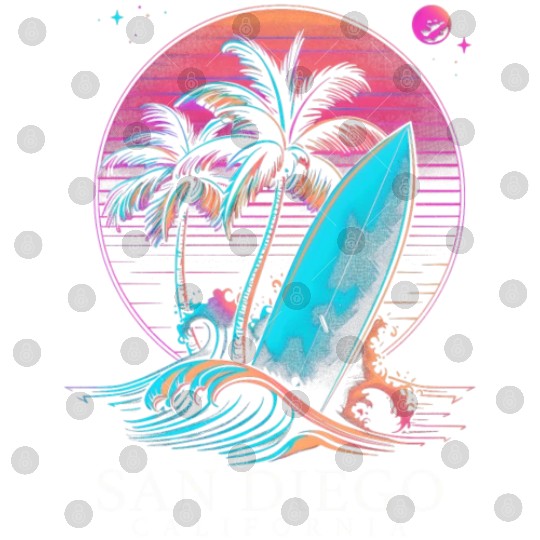 San Diego California Surf Surfer Gift Digital Files