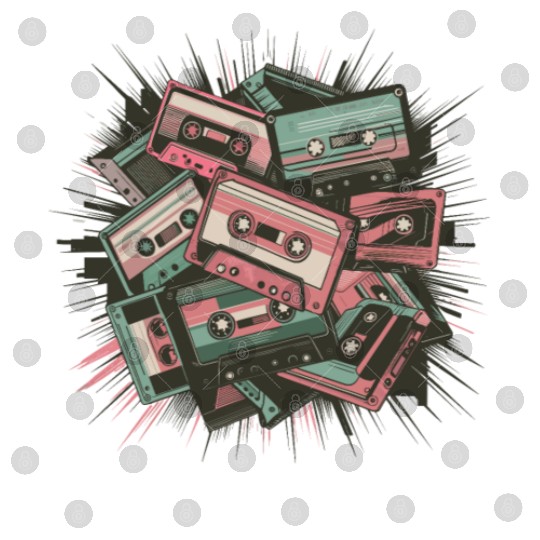 80s Retro Cassette Classic Cassette Tape for a Digital Files