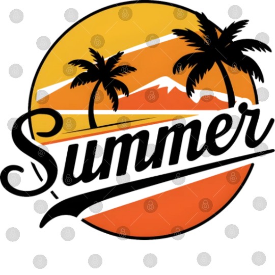 Chill Summer Vibes Palm Trees Digital Files