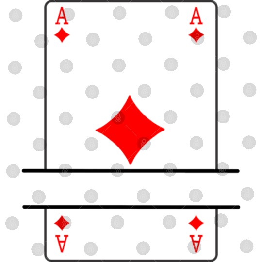 Playing card ace of diamonds with banner space Digital Files