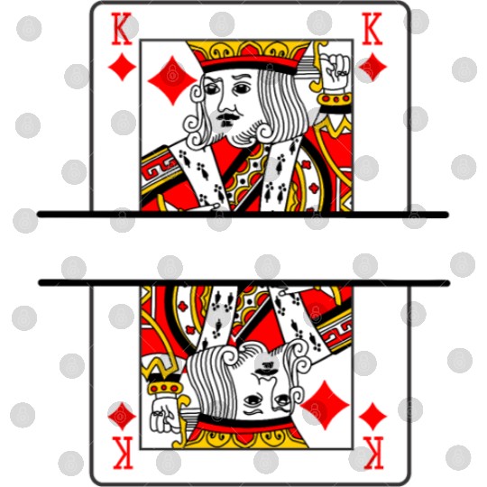 Playing card king of diamonds with banner space Digital Files