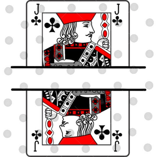 Playing card clover jack with banner space Digital Files
