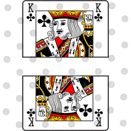 Playing card clover king with banner space Digital Files