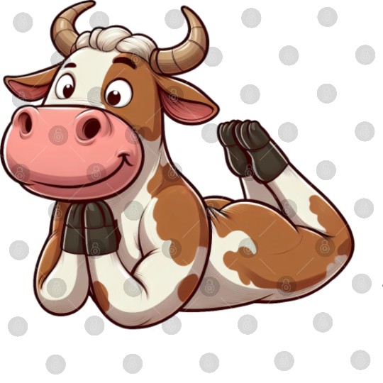 Cow and bull in love yoga gymnastics Digital Files