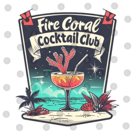 Fire Coral Cocktail Club Digital Files