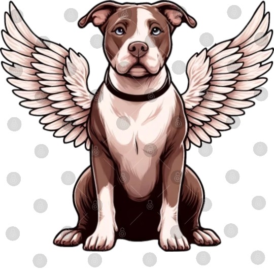 Pitbull Angel with Wings Dog Heaven Digital Files