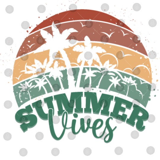 Summer Sunset Palm Tree Vintage 70s 80s Digital Files