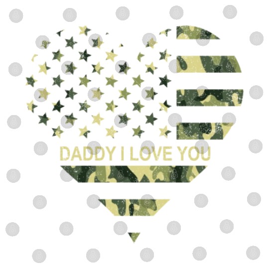 I Love Daddy American Flag Heart Gift Fathers Day Digital Files