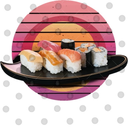 Retro sushi Digital Files