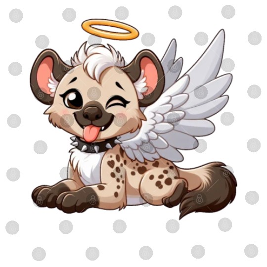 Hyena angel wings halo fantasy Digital Files