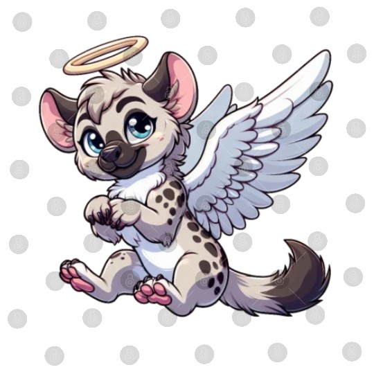 Hyena angel wings halo Digital Files