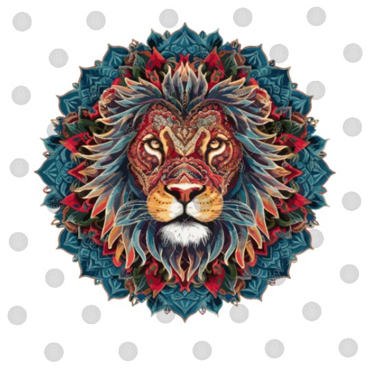 Lion Mandala for a Art lover Lion fan Digital Files