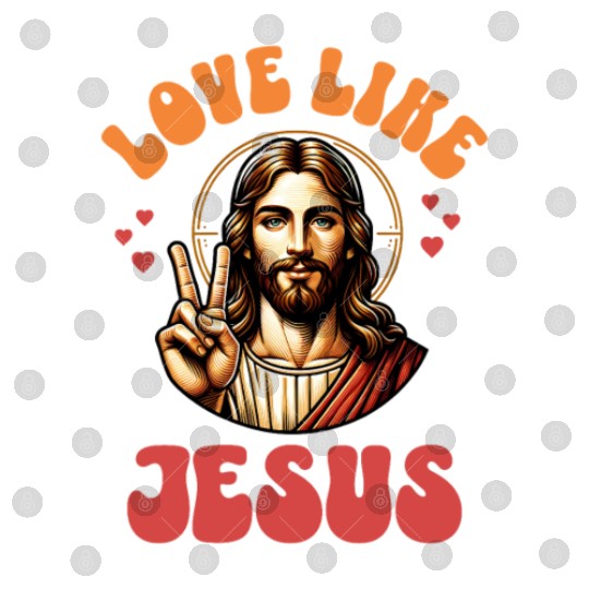 Love Like Jesus Retro 70s Style Digital Files