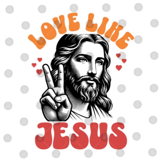 Love Like Jesus Retro 70s Style Digital Files