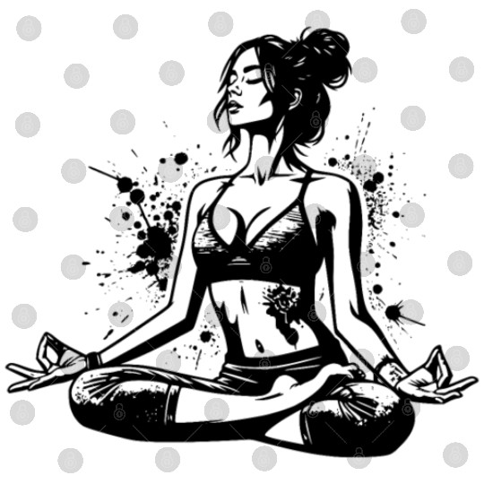 Yoga Teacher Doing Relaxation Exercises For The Digital Files