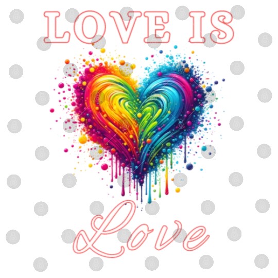 Love Is Love LGBTQ Pride, Gay Pride Rainbow Heart Digital Files