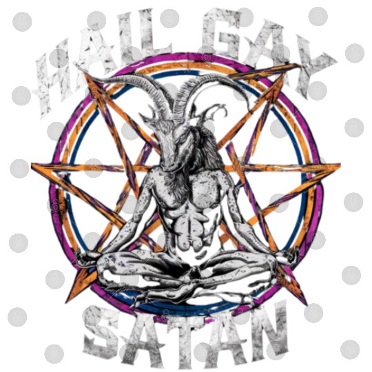 Funny Hail Gay Satan LGBT Goth Gay Pride Baphomet Digital Files