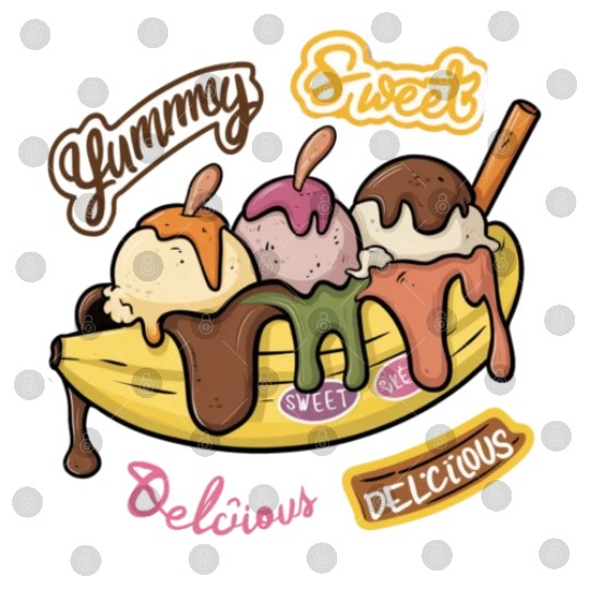 banana split-Delicious sweet Digital Files