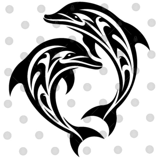 T Tattoo Dolphins Leaping Porpoises Digital Files