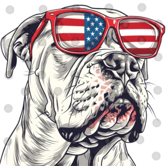 Dogo Argentino dog. 4th of July and memorial day Digital Files