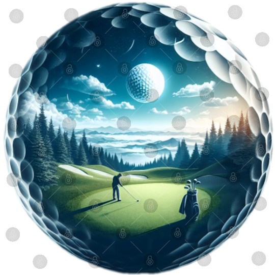 Twilight A Golf Dream Scape Surreal Golfing Course Digital Files