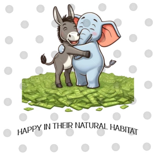 Funny Republican Party Elephant Democratic Donkey Digital Files