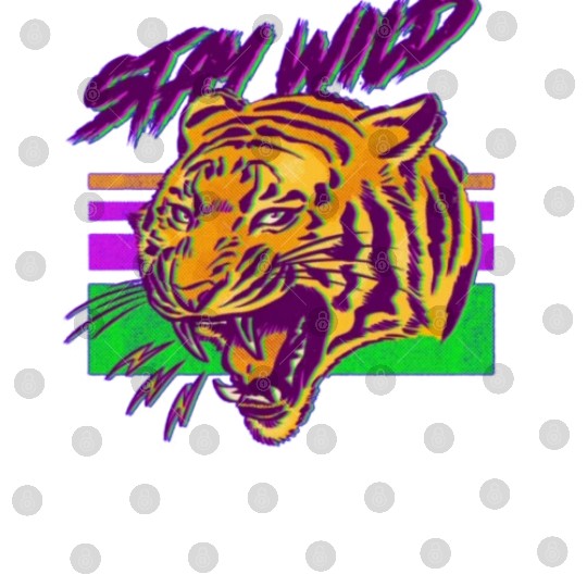 Stay wild, 80's tiger Digital Files