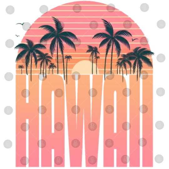 Tropical Sunset Serenity: the Aloha Spirit, Hawaii Digital Files