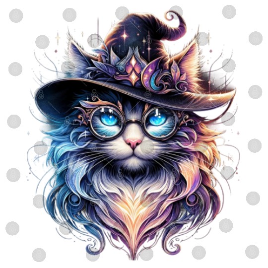 Cat Fantasy "Enchanted Wizard Cat" Digital Files