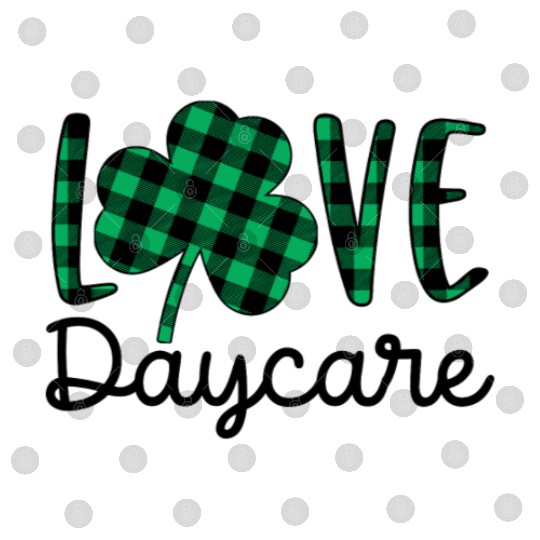 St Patricks Day Daycare Teacher Plaid Shamrock Digital Files