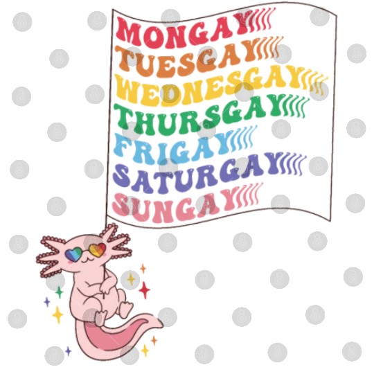 Cute Pride LGBTQ Axolotl - Dare to be Yourself Digital Files