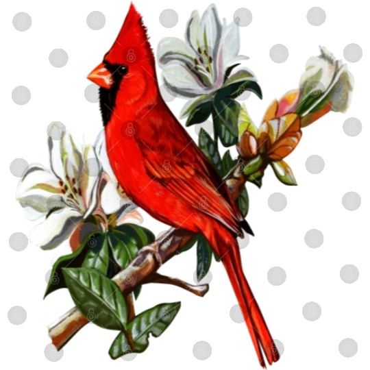 Northern Red Cardinal On A Branch Digital Files