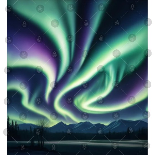 ultra realistic northern lights Digital Files