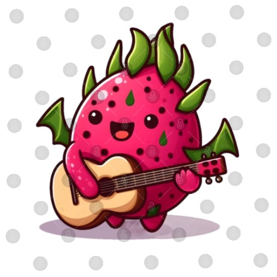 Dragon fruit plays guitar Digital Files