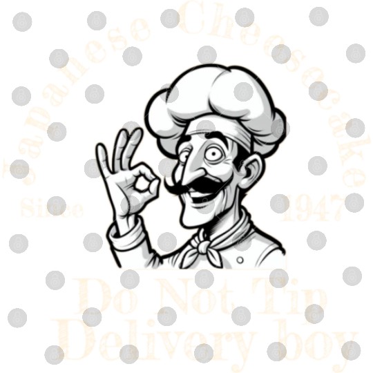 japanese cheesecake do not tip delivery boy Digital Files