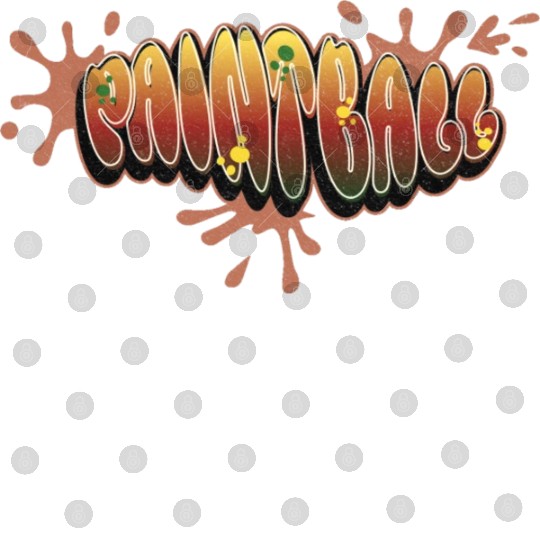Paintball Graffiti Bubble Style red and yellow Digital Files