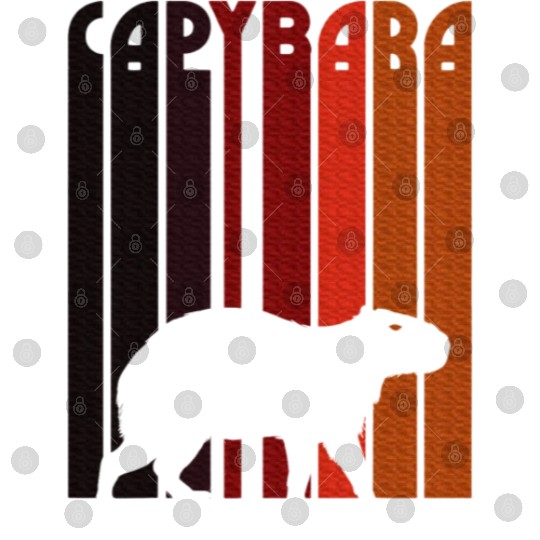 Capybara Vintage 60s 70s 80s Rodent Animal Lover Digital Files