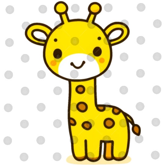 Friendly Stick Figure Giraffe Digital Files