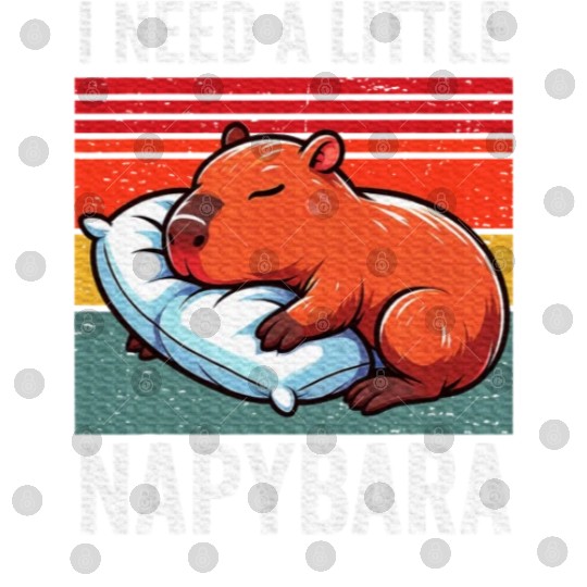 Napybara Cute Capybara Sleeping Nap Lover Digital Files