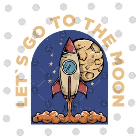 lets go to the moon Classic Digital Files