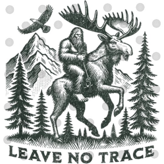 Leave Bigfoot Hiking Camping Digital Files