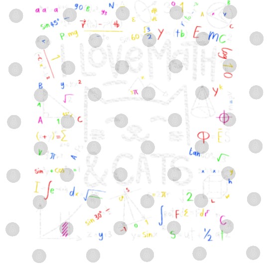 Cat Lover, Math, I Love Math And Cats, Math Lover Digital Files