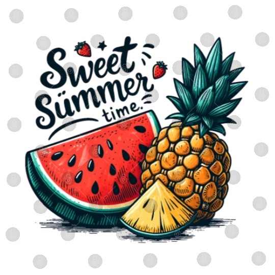 Sweet Summer Time Watermelon and Pineapple Digital Files