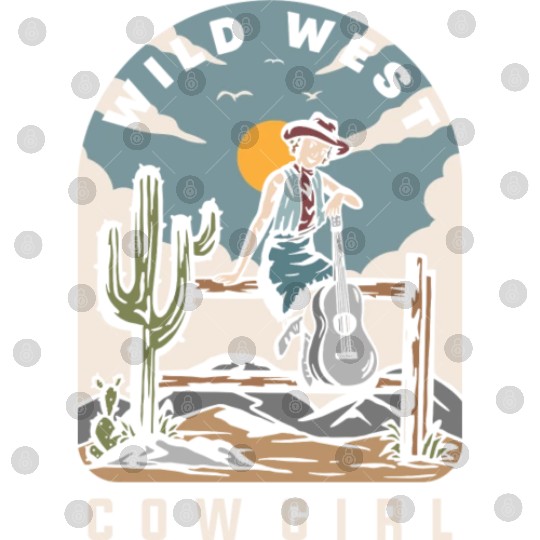WILD WEST COW GIRL Classic Digital Files
