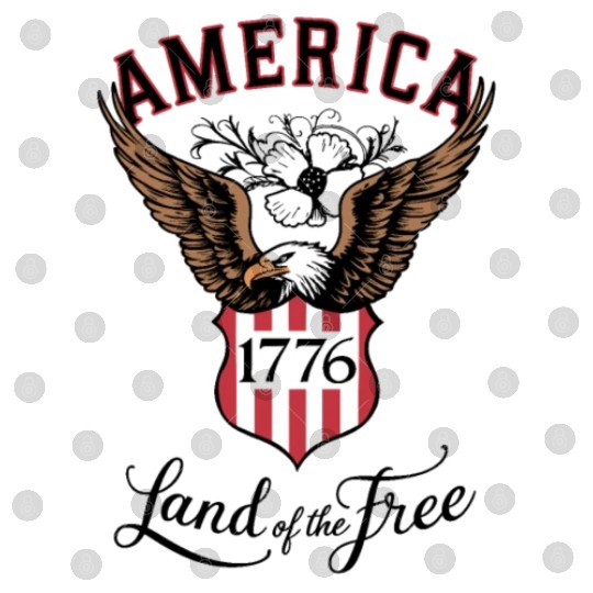 Independence Day Art 4 July Eagle Land of the Free Digital Files
