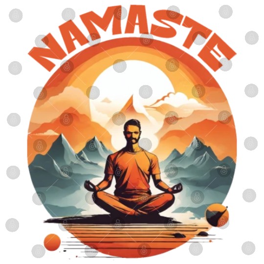 SERENITY AMIDST PEAKS: YOGA NAMASTE Digital Files