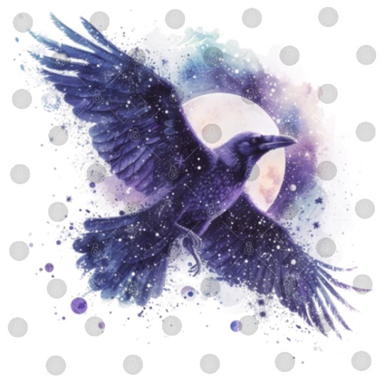 Celestial Raven Clipart Clipart, Crow Bird Witch Digital Files