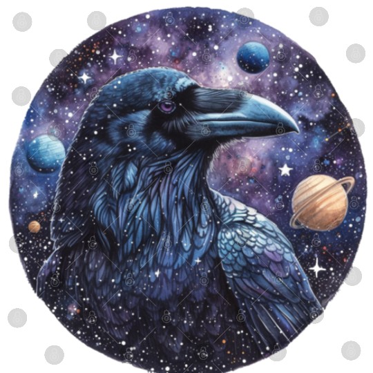Celestial Raven Clipart Clipart, Crow Bird Witch Digital Files